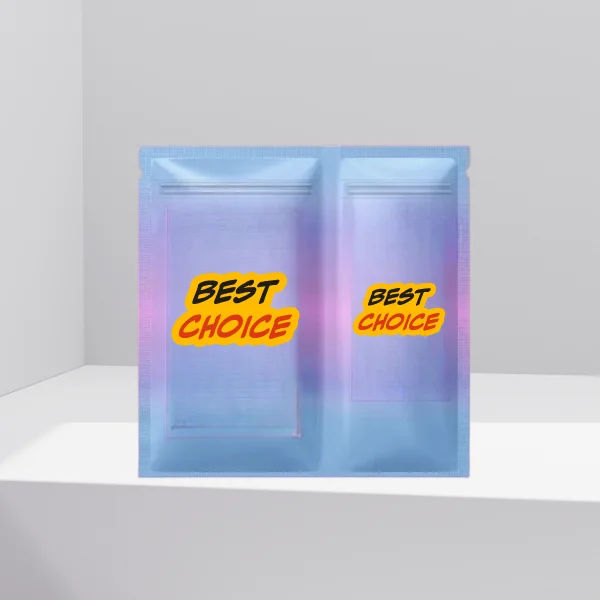Dual Compartment Custom Mylar Bags  6.5 x 8  - (1/2 oz)